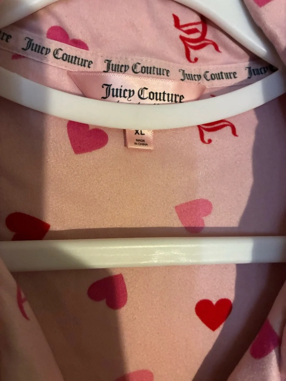 Juicy Couture Pink and Red Heart Sleep  2 piece Set - Picture 2 of 9